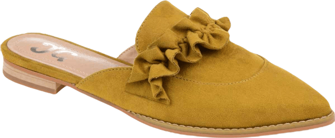 Women's Kessie Ruffle Pointed Toe Slip On Mules