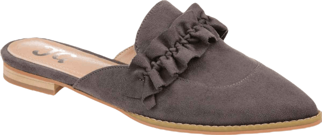 Women's Kessie Ruffle Pointed Toe Slip On Mules