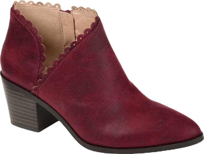 Women's Tessa Scalloped Block Heel Booties