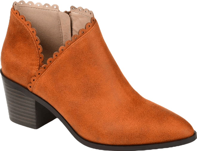 Women's Tessa Scalloped Block Heel Booties