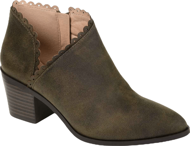 Women's Tessa Scalloped Block Heel Booties