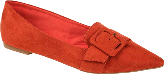 Women's Audrey Buckle Pointed Toe Ballet Flats