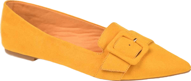 Women's Audrey Buckle Pointed Toe Ballet Flats