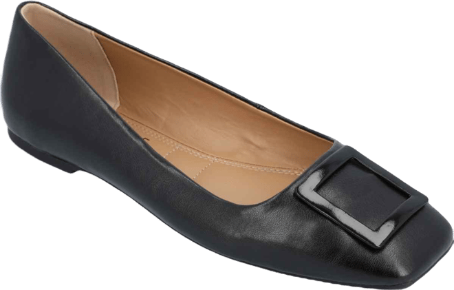 Women's Zimia Buckle Square Toe Ballet Flats