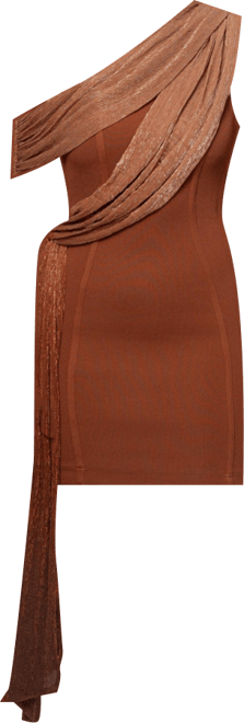 Women's Asymmetric Drape Mini Dress