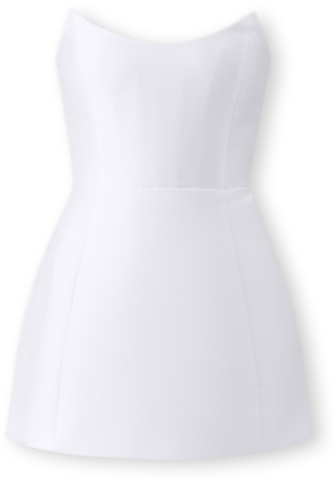 Women's Strapless Sheen Corset Mini Dress