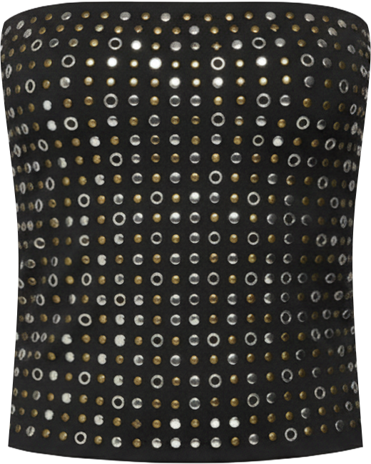 Women's Blanco Studded Grommet Tube Top