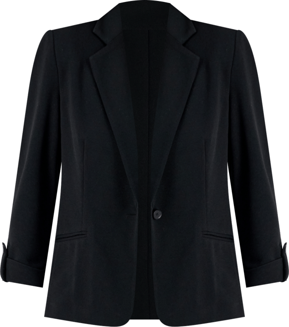 Ak Anne Klein Petite 3/4-Sleeve One-Button Blazer