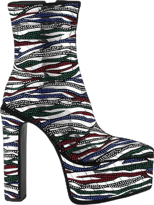 Womens cartier pattern embellishment platform boots