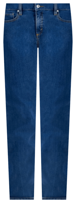 Petite Mid-Rise Straight-Leg Denim Jeans, Exclusively at Macy's