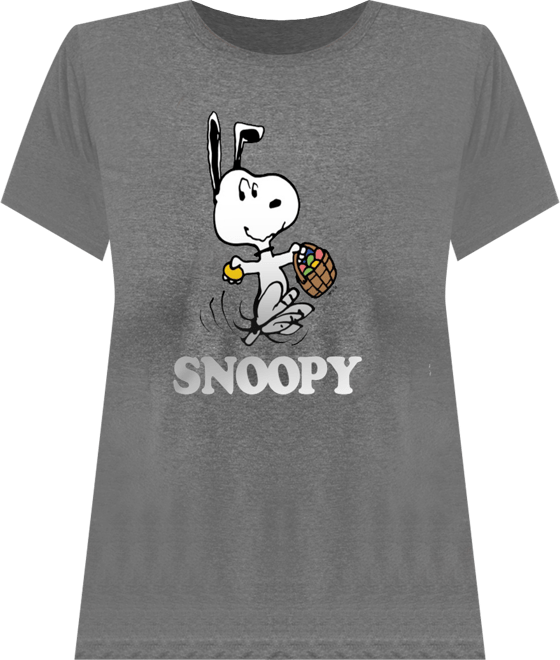 Plus Size Peanuts Snoopy Easter Graphic Crew Neck T-Shirt