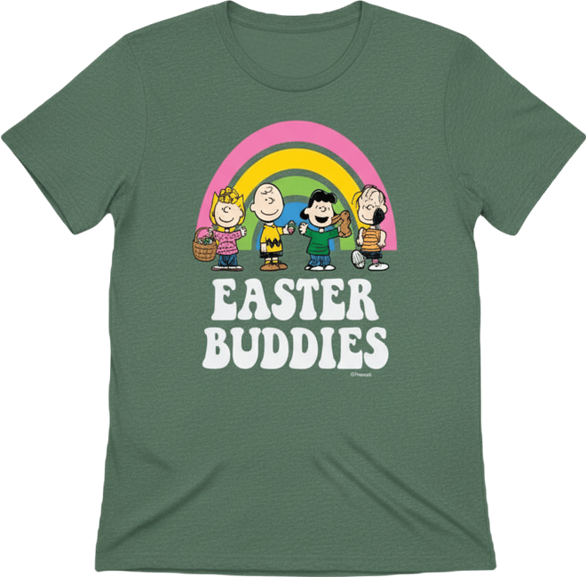 Plus Size Peanuts Easter Buddies Graphic Crew Neck T-Shirt