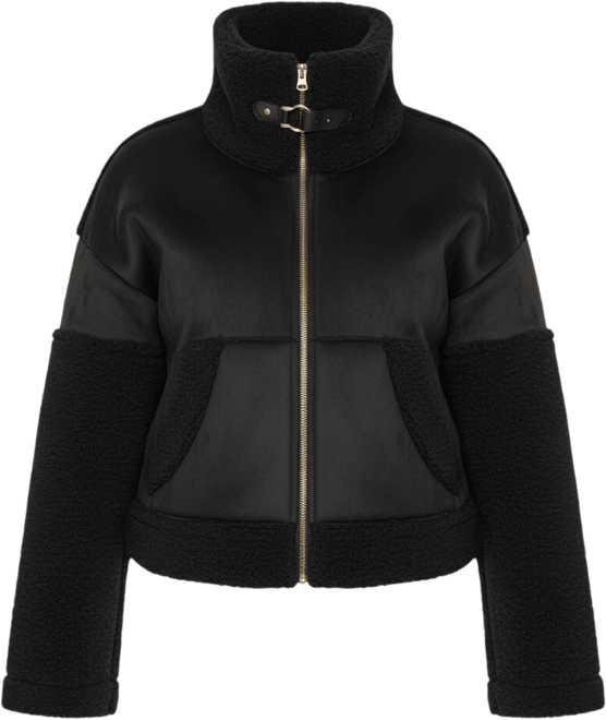 Women's Suede And Sherpa Jacket