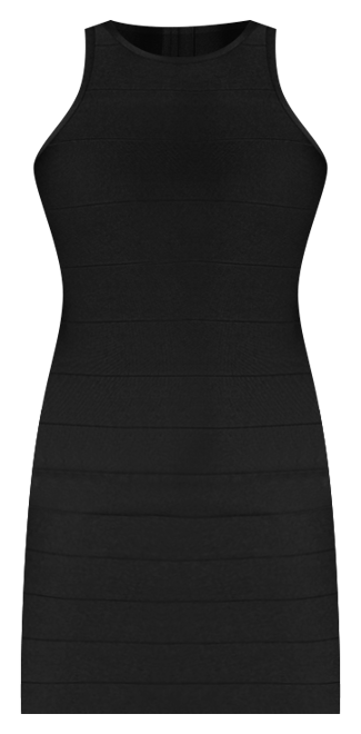 Women's Racer Neck Bandage Short Dress