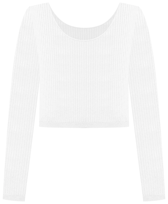 Love Tree Juniors Solid Ribbed Long Sleeve Top