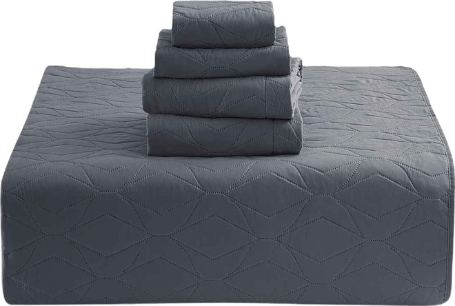 Ellipse Embossed 5-Pc. Quilt Set, King/California King