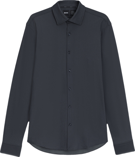 Boss by  Men's Structured Stretch Jersey Regular-Fit Dress Shirt