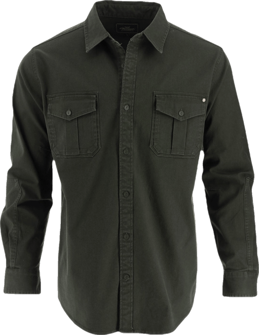 Men's Heavyweight Utility Stretch Long Sleeve Button Up Overshirt