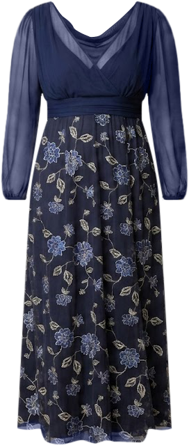 Kiyonna Plus Size Isabella Embroidered Mesh Formal Gown - Macy's