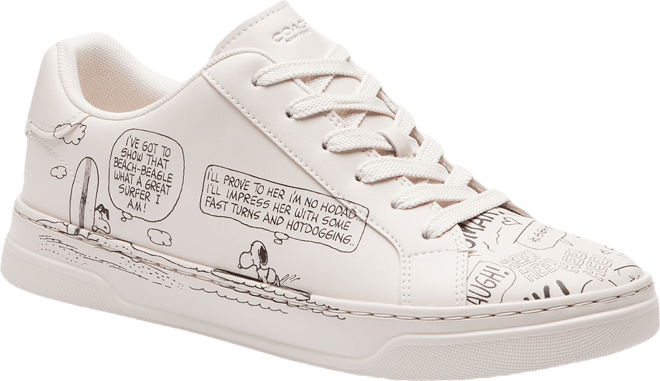 COACH Women's Peanuts Comic High Line Leather Sneakers - Macy's