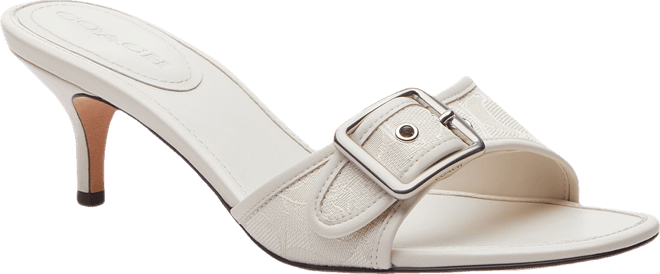 【COACH】 Women's Margot Kitten-Heel Slide Sandals COACH Women's Margot Kitten-Heel Slide Sandals - Macy's