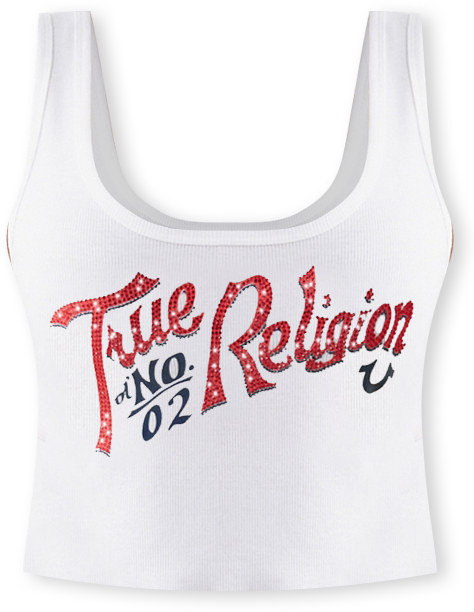 Women's Crystal Rib Crop Tank Top