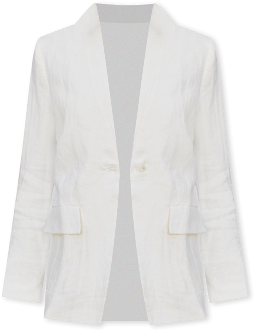 Women's Zoey Collarless Linen Blazer