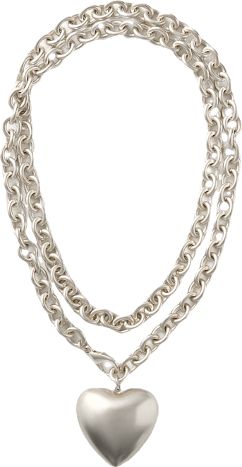 ファッション雑貨・小物その他 Puffy Heart Chain Necklace puffy-heart-toggle-necklace-