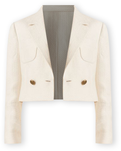 【海外限定】REISSブレザー☆Mia Textured Cropped Blazer, Whit REISS Mia Cropped Double Breasted Textured Blazer White
