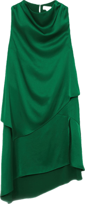 REISS Eloise Drape Neck Short Occasion Dress | Bloomingdale's
