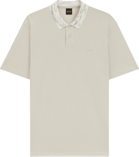 Boss by  Men's Relaxed-Fit Cotton-Pique with Collar Artwork Polo Shirt