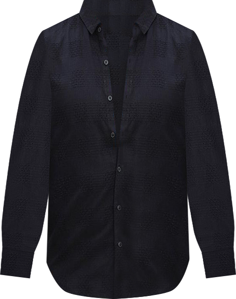 Men's Midnight Black Hive-Checkered Shirt