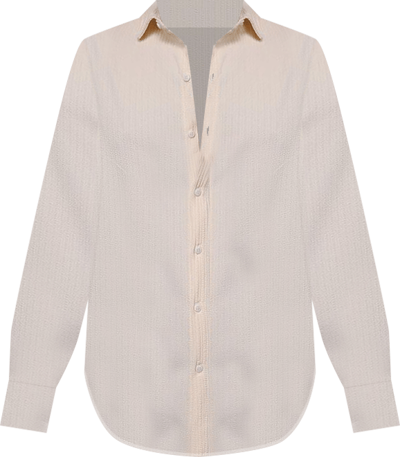 Men's Pale Yellow Stripe-Creased Shirt