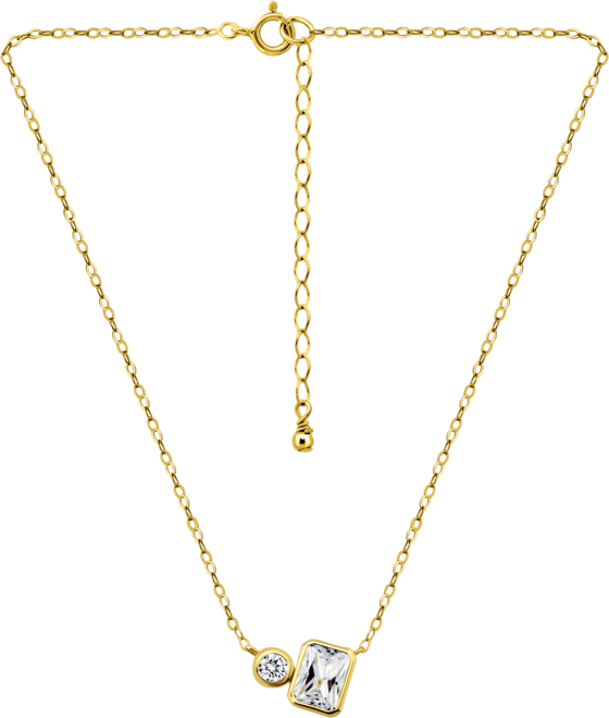 Cubic Zirconia Collar Necklace, 16" + 2" extender, Exclusively at Macy's