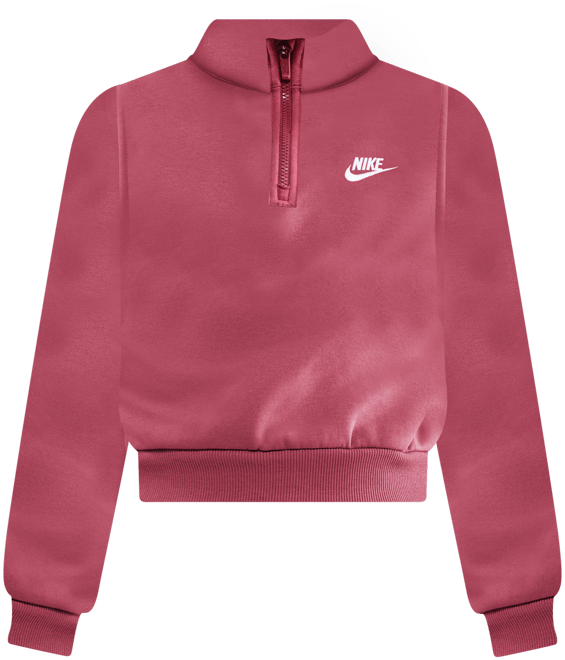 Nike Sportswear Club Fleece Big Kids' (Girls') 1/2-Zip Long-Sleeve Top