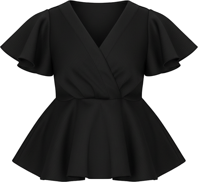 Plus Size Siobhan Neoprene Peplum Top