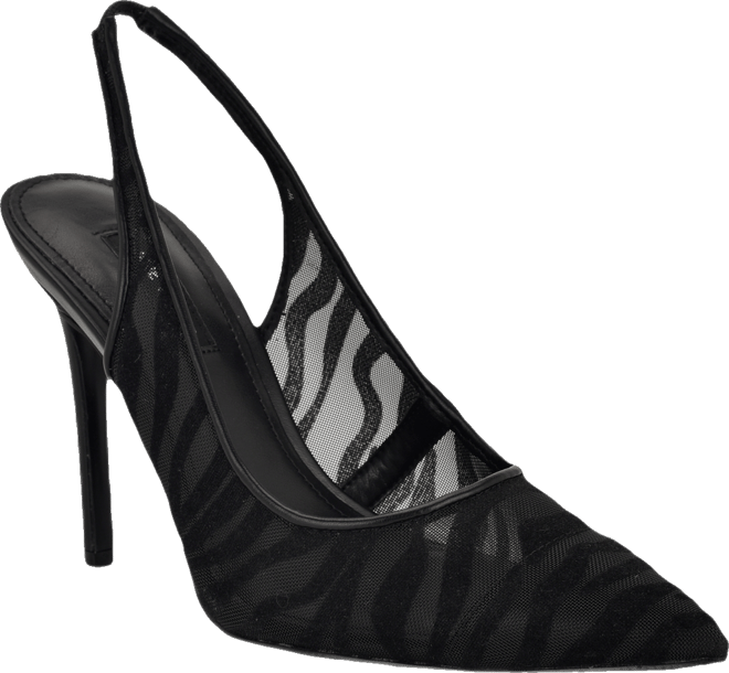 Women's Feather Slingback Stiletto Pumps