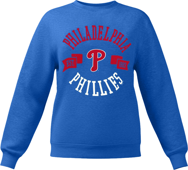 Women's&nbsp;Royal Philadelphia Phillies Team Logo Fleece Pullover Sweatshirt