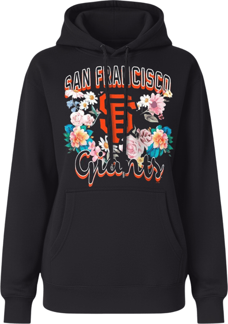 Women's&nbsp;Black San Francisco Giants Flowers Graphic Pullover Hoodie