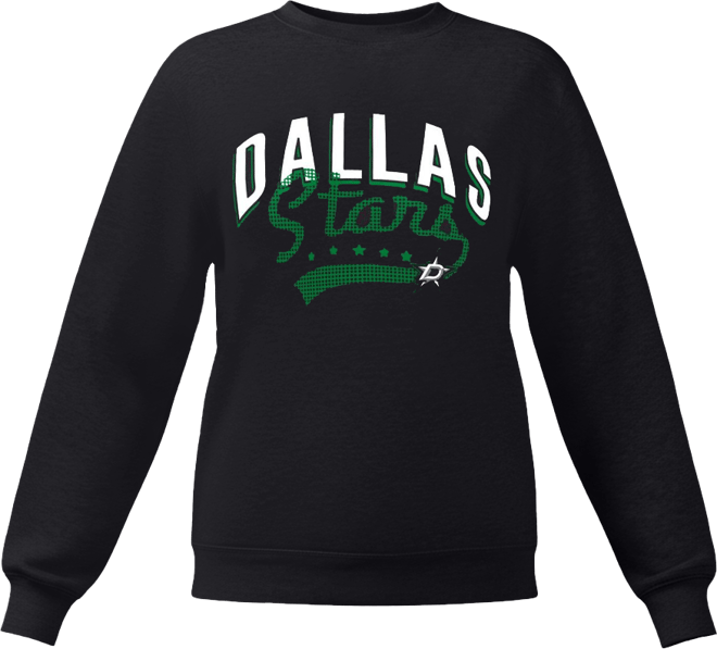 Women's&nbsp;Black Dallas Stars Filigree Team Graphic Fleece Pullover Sweatshirt