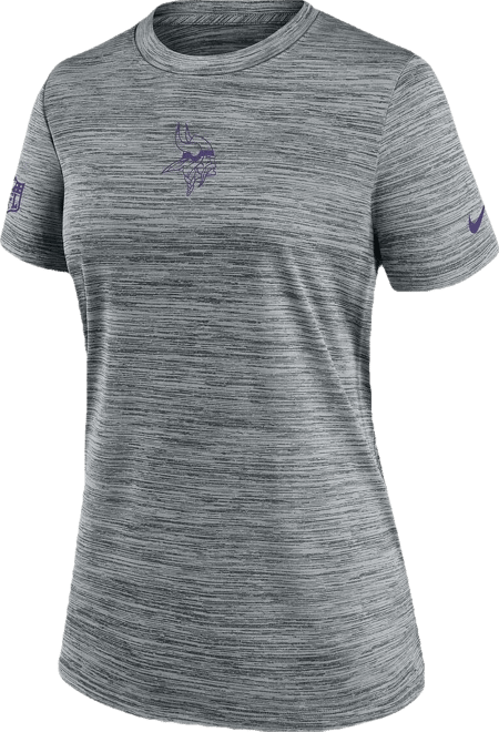 Women's Gray Minnesota Vikings Sideline Velocity Performance T-Shirt