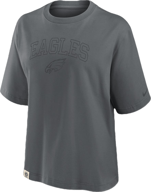 Women's Charcoal Philadelphia Eagles Glory Arch Boxy T-Shirt