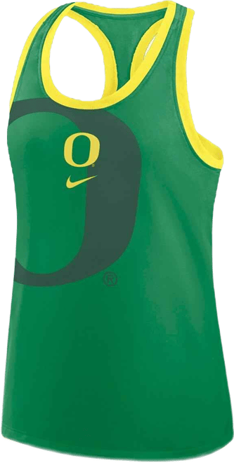 Women's Green Oregon Ducks Primetime Racerback Tri-Blend Tank Top