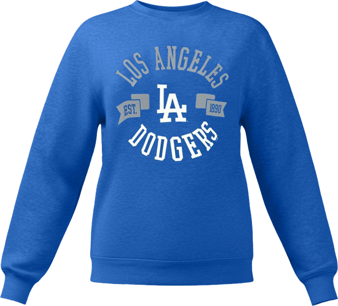 Women's Royal Los Angeles Dodgers Team Logo Fleece Pullover Sweatshirt