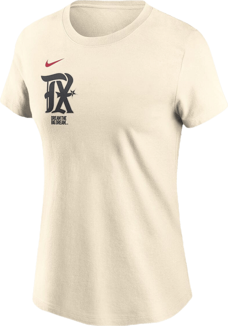 Women's Cream Texas Rangers City Connect Fuse Name Number T-Shirt