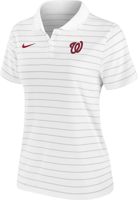 Women's White Washington Nationals Authentic Collection Victory Performance Polo Shirt