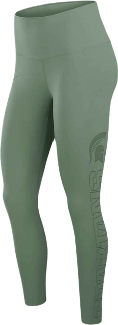 Women's Sage Green Michigan State Spartans Zenvy Performance Leggings