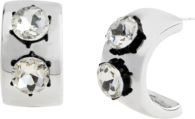 Faux Stone Punk Romance Stone Hoop Earrings