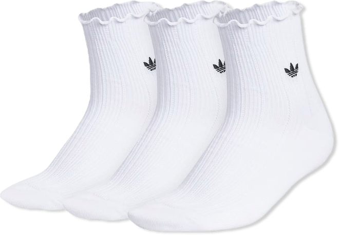 Adidas Originals Ruffle Quarter Crew Socks 3-Pack