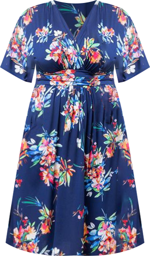 Women's Plus Size Gia A-Line Midi Dress with Pockets